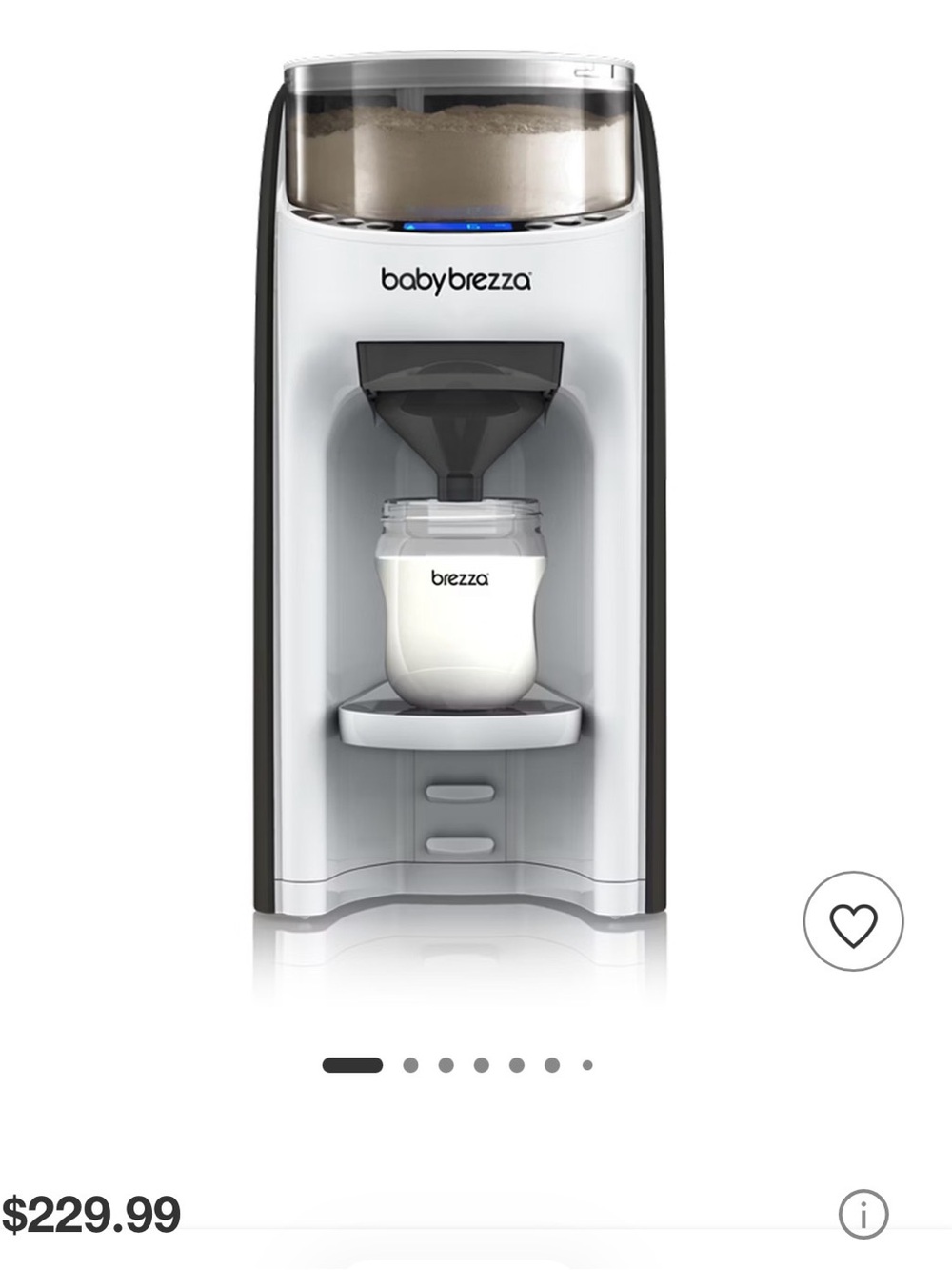 Baby Brezza Formula Pro Advanced Automatic Formula Dispenser - White/Gray